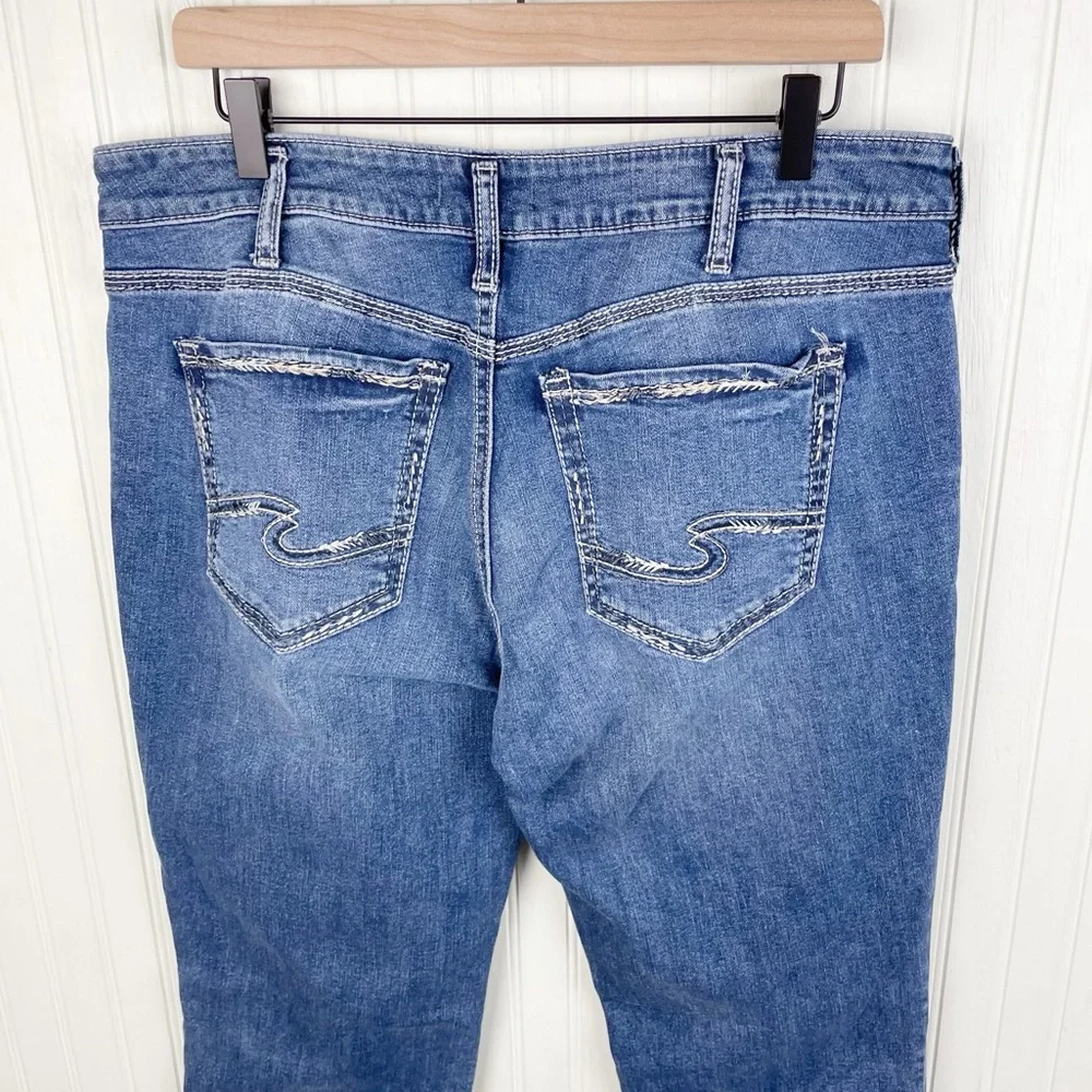 Silver Jeans Women's Boyfriend Mid Rise Slim Leg Denim Jeans Size W33 L29